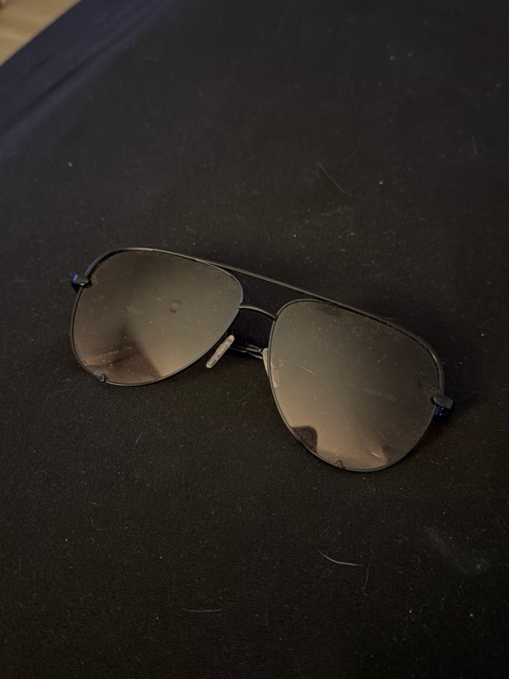 Quay Australia Black Aviator Sunglasses